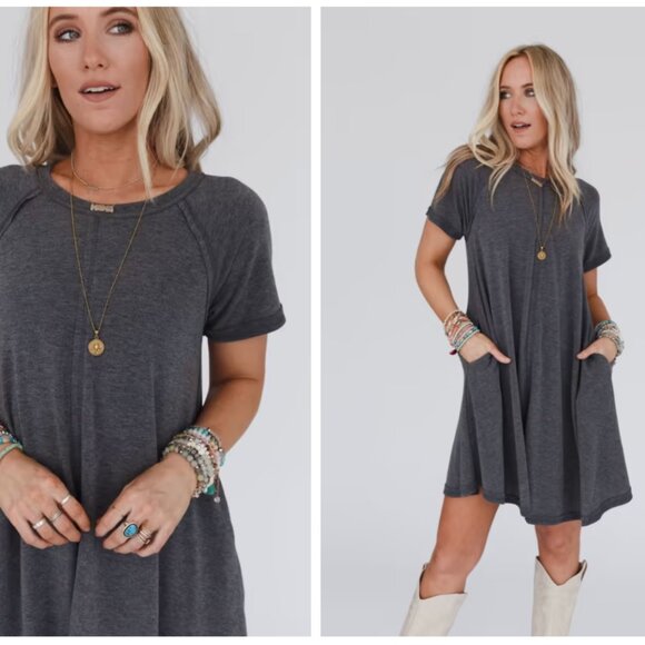 Three Bird Nest Hometown Favorite Tee Dress - size M NWOT - Picture 1 of 10